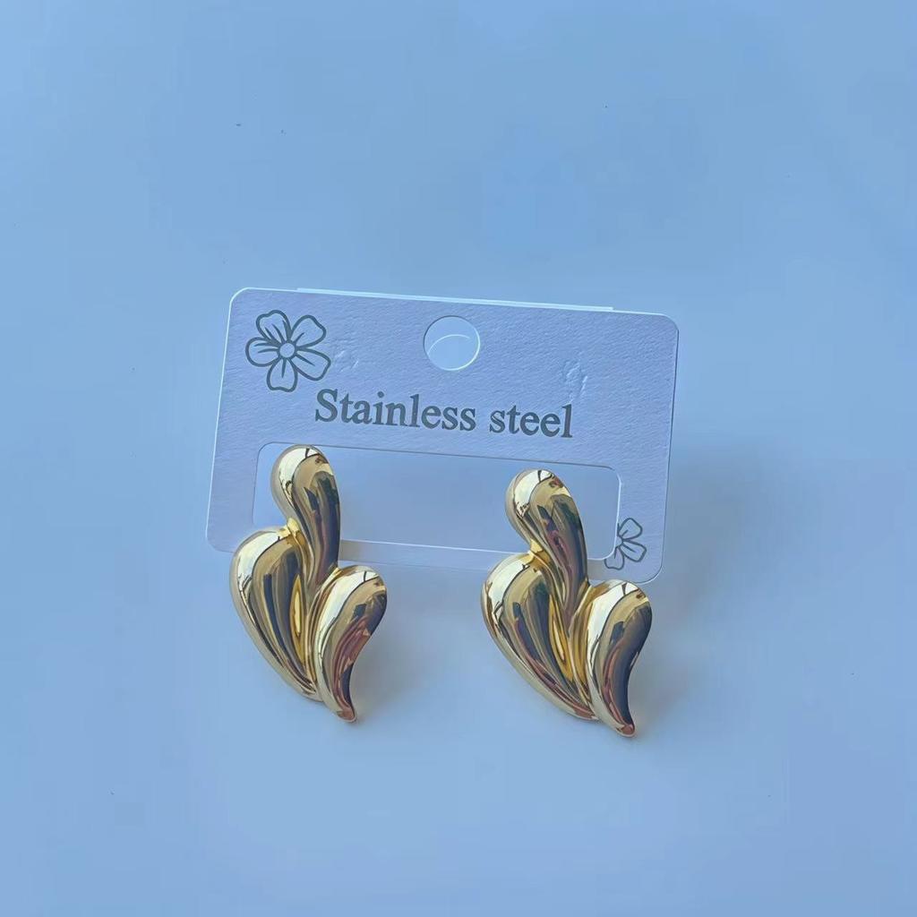 Multiple Styles Fashionable Trendy Exquisite Irregular-shaped Stud Earrings Versatile Jewelry Accessory For Women