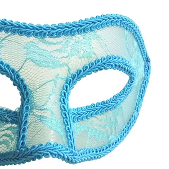 Venetian Cover Temperament Handmade Lace Translucent Ribbon Dress Up Decorative Masquerade Venetian Face Cover Costumes Accessory