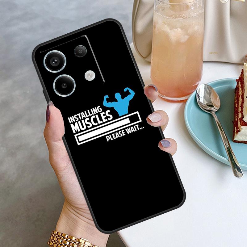 Bodybuilding Gym Fitness Quotes Case For Xiaomi Redmi 12 9C 10C 12C 13C Redmi Note 13 12 9 10 11 Pro 9S 10S 11S 12S Coque