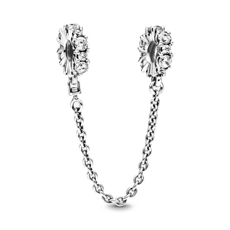 New 925 Silver Butterfly Stars & Moon Sunflower Safety Chains Spacer Beads Charms Fit Original Bracelets DIY Jewelry