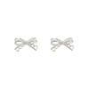 Female Minimalist Fashionable Versatile Hollow Bow Earrings