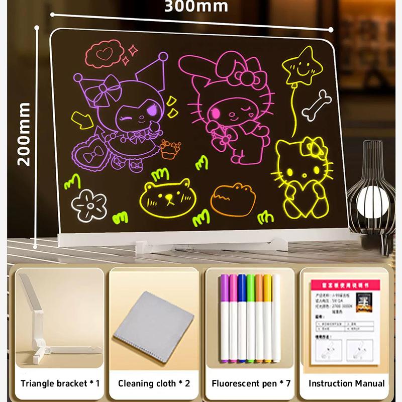 Magic Glow Kids Drawing Board: Reusable LCD Tablet, Erasable Light-Up Doodle Pad for Ages 3-6+ | Fun Educational Toy Menu Board