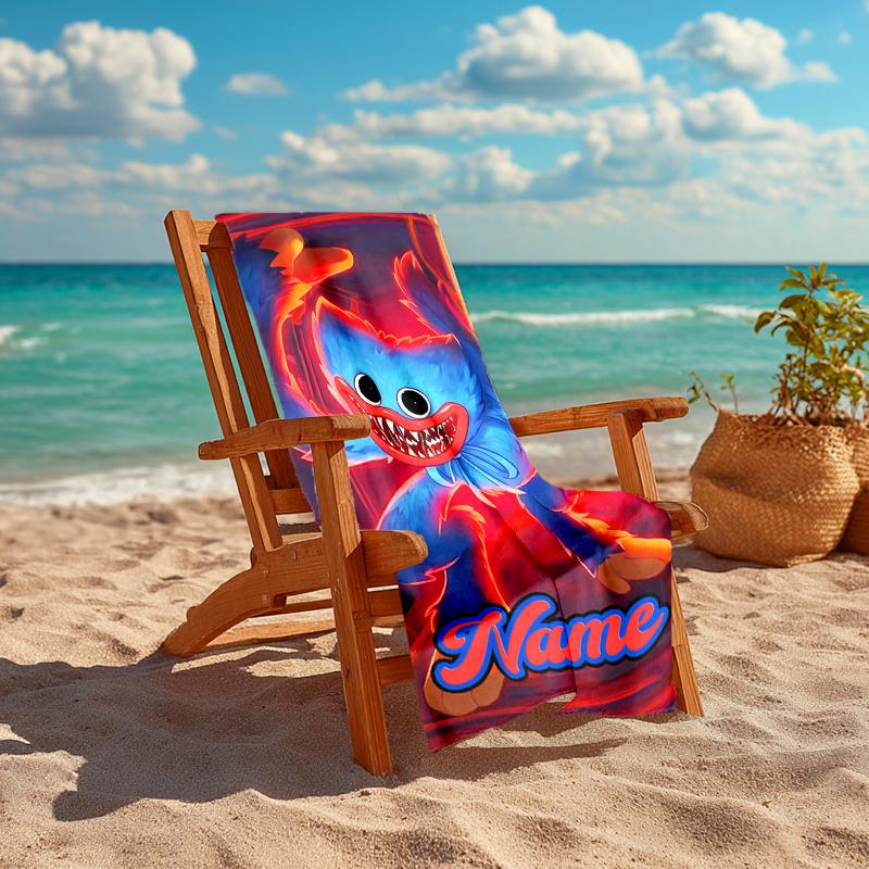 Personalized Customized Proof Beach Towel with Poppy Playtime Pattern - Soft, Absorbent,quick-drying,perfect Swimming,camping&bathing