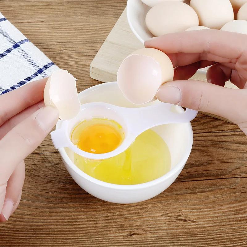 1PC Egg Yolk Separator Divider White Plastic Convenient Household Eggs Tool Cooking Baking Tool Kitchen Accessories Dropshipping