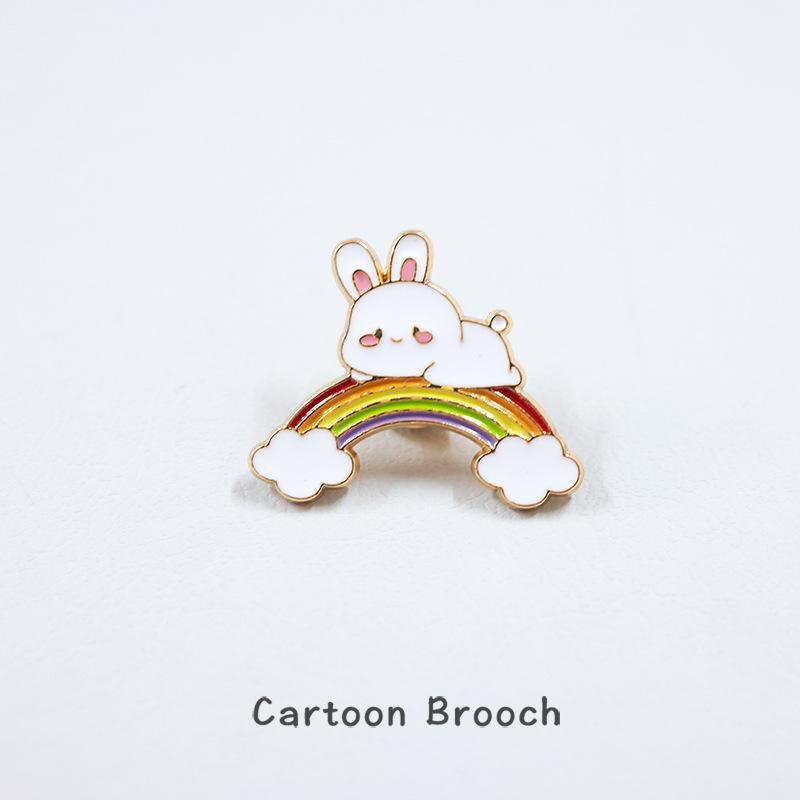 Fish Fox Strawberry Enamel Pin Lovely Brooch Cartoons Badge For Bags Jeans Hoodies Denim Lapel Pin Jewelry Kids Best Gift