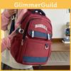 Letter Baseball Multicolor Nylon School Bag With Breathable Padding Teens For