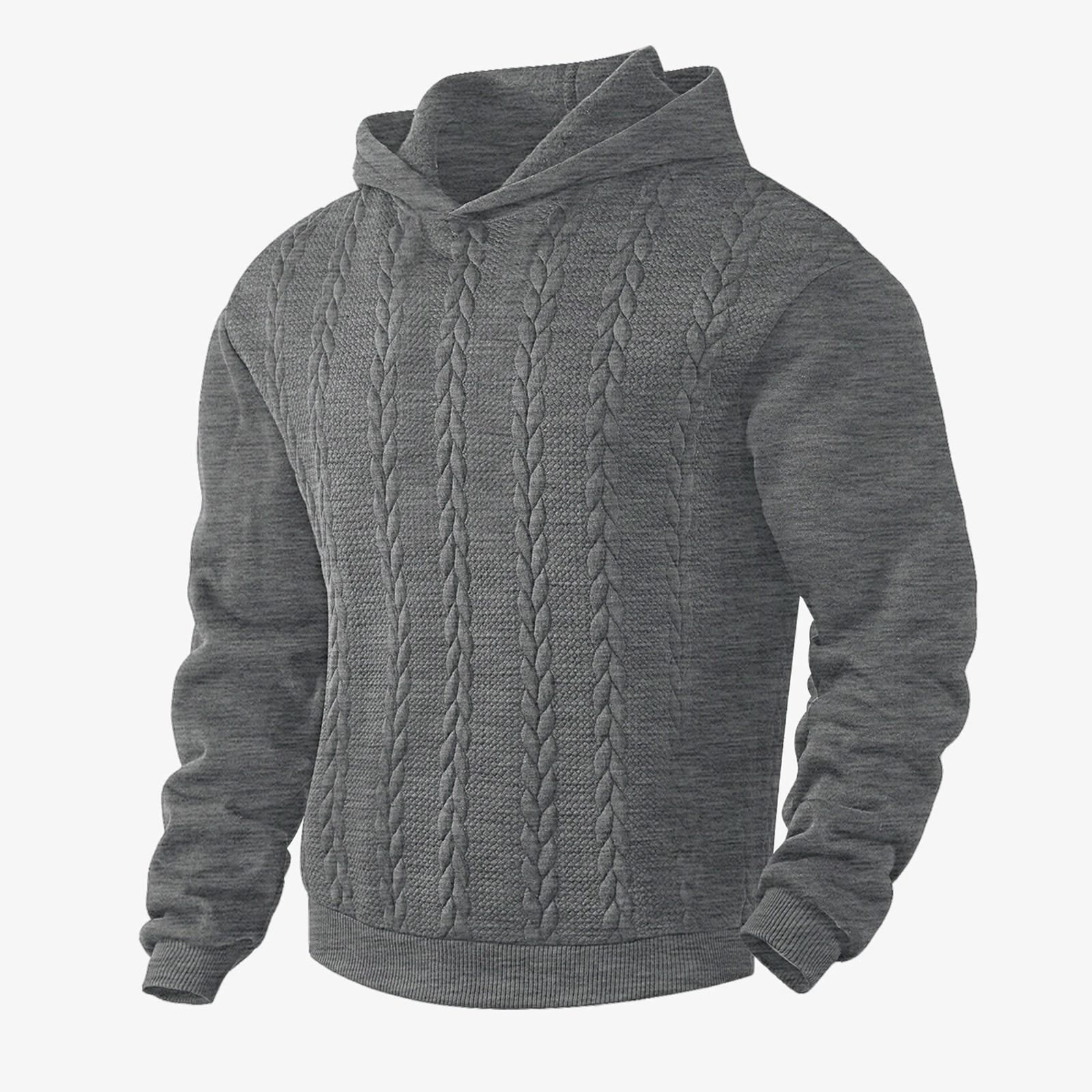 

Men s Hoodie Solid Color Casual Fashion Long Sleeve Pullover Sweatshirt XXL