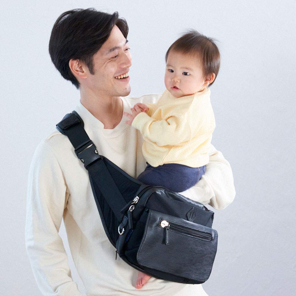 The ideal dad considerate model for 140 dads and moms x [papakoso] bag, (black embossed)