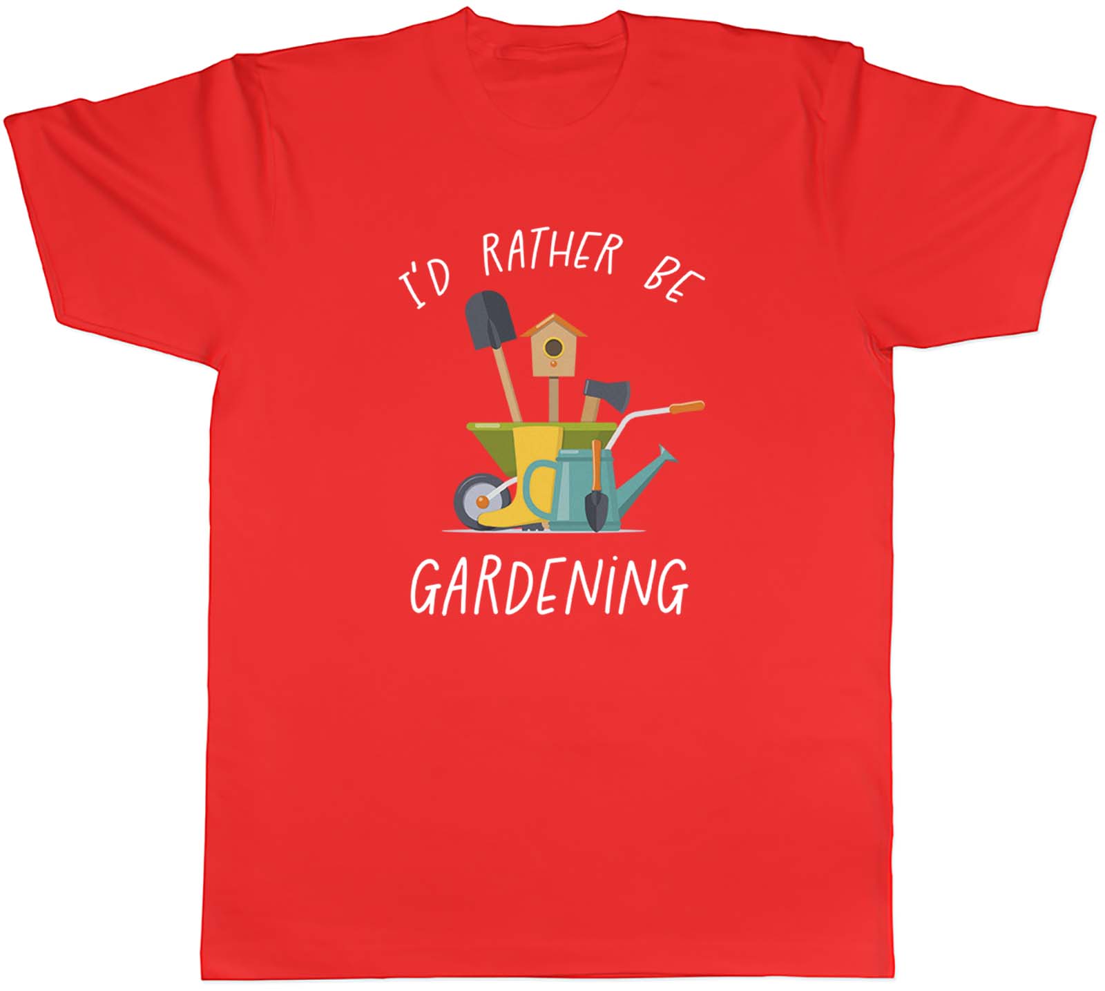 Id Rather be Gardening Garden Mens Unisex TShirt Tee Gift S