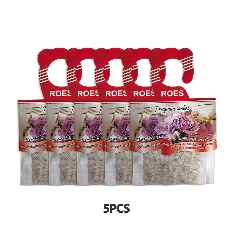 

Универсальные ароматерапевтические саше для автомобилей, шкафов и ванных комнат - Ароматы лаванды, жасмина, корицы, лимона и розы - Устранитель запахов и освежитель 5 Pieces ярко-розовый