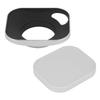 Haoge 39mm Square Metal Lens Hood with Shade and Cap for Leica Rangefinder Cameras with 39mm E39 Filter Thread Silver LH-W39P Screw-in Hollow-Out