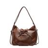 Large Capacity Commuter Bag Multi-Function Backpack Women's Bow Tote Bag Soft Leather Shoulder Bag