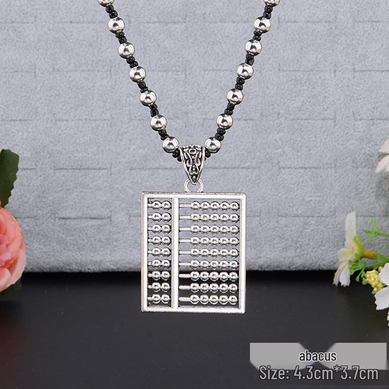 

Тибетское серебро Четыре стороны света Кисточка Подвеска Ожерелье