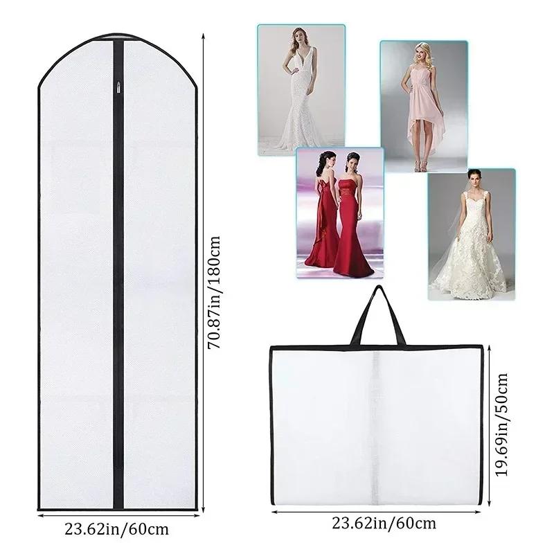60x180cm Kleider Staubschutzhülle Kleidungsstück Anzug Kleid Jacke Kleidung Mantel Staubdichte Schutzhülle Reisetasche Anzug Hochzeitskleid Hülle