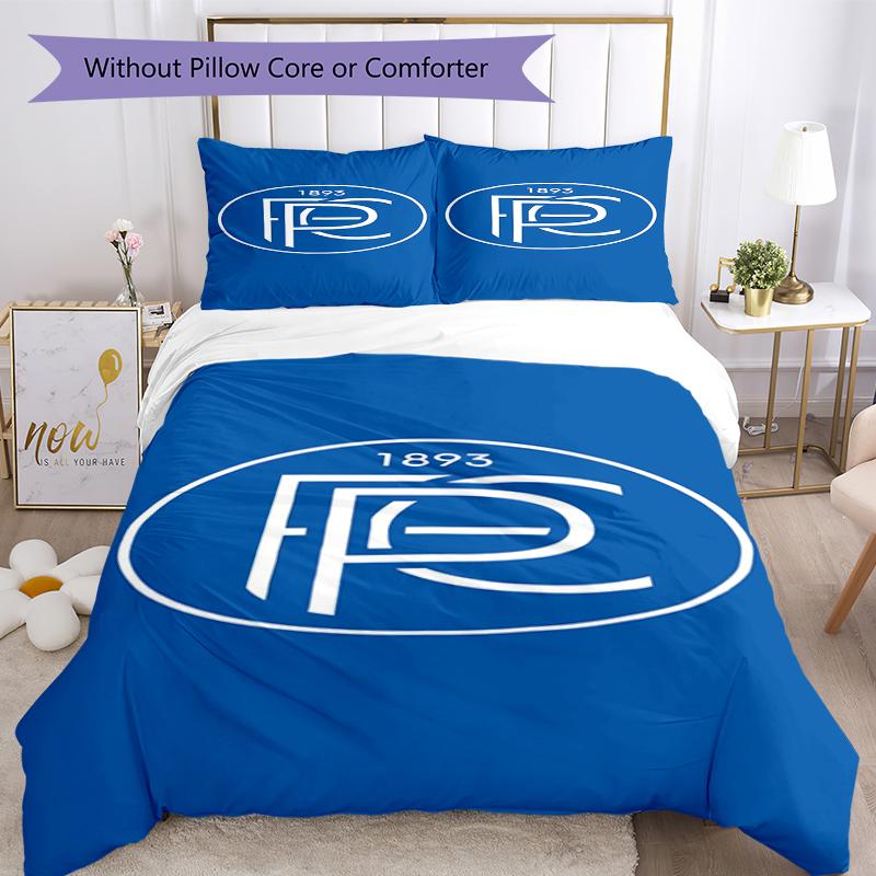 3pcs FC Porto Bedding Set Duvet Cover Closure Includes 1 Duvet Cover & 2 Pillowcases, Soft and Comfortable for All Seasons.
