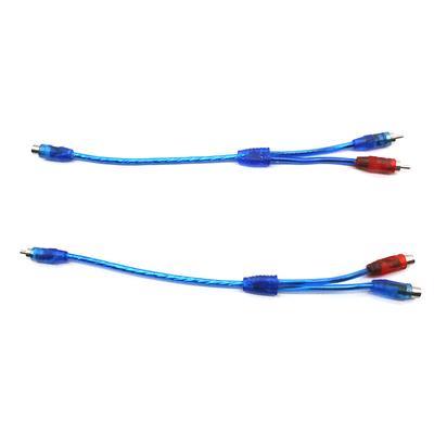High Quality Car Mp3 Audio Rca 1 Male To 2 Female Y Splitter Cable Adapter Cord Converter Car Aux Amplifier Car Speaker Adapter