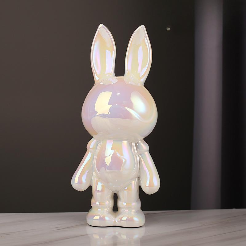 

Современные керамические гальванизированные украшения в виде кроликов в стиле легкой роскоши, украшение для гостиной, ТВ-тумбы, винного шкафа, прихожей, ручная работа Smulti