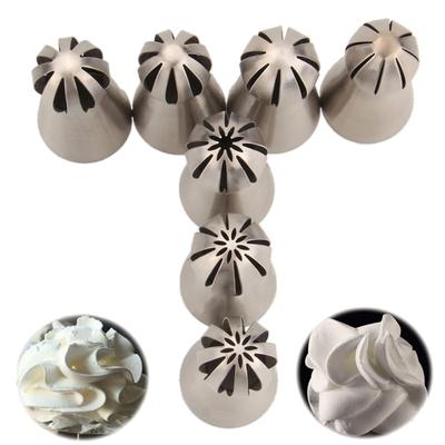 Set of 7Pcs Russian Stainless Steel Icing Piping Nozzles Cake Decoration Tips DIY Baking Tool