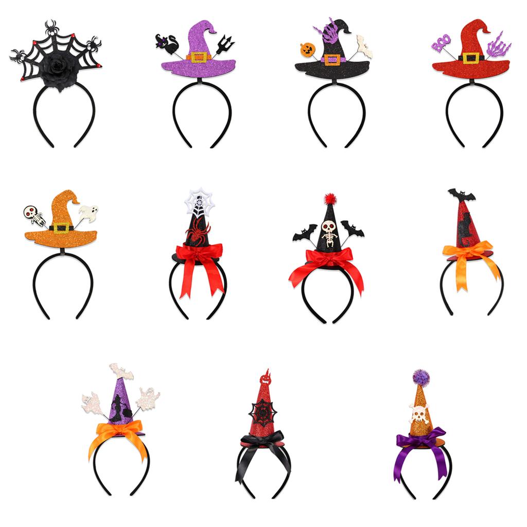 Witch Halloween Headwear Headband Photo Props Party Cosplay Costumes Dancing Party Skeleton Headband Halloween