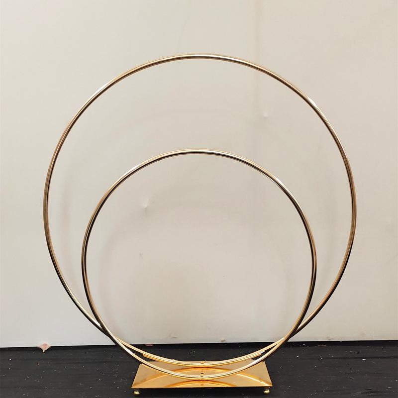 Iron Art Round Ring Flower Stand for Wedding Ceremony and Stage Decoration