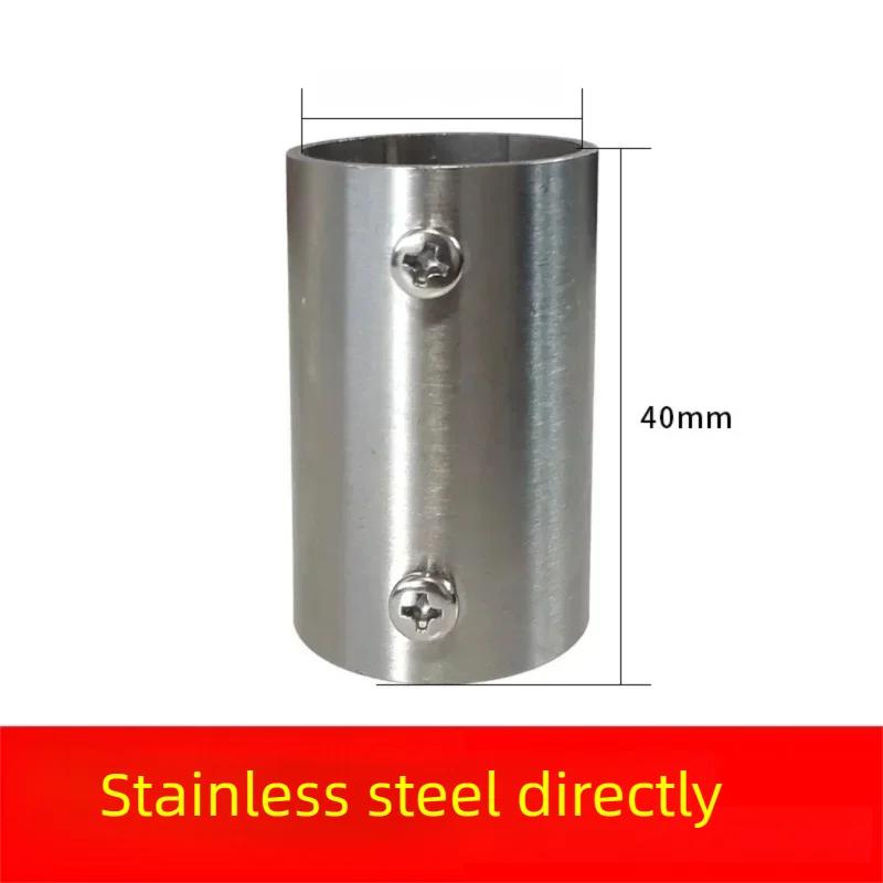 Stainless Steel Pipe Connector 20/25/32mm Iron Pipe Round Cross Buckle for Clothing Cabinet Connector Pipe Joiner
