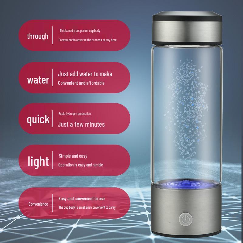Intelligenter wasserstoffreicher inhalierbarer Wasserbecher mit elektrolytischer Funktion - Geschenkbox-Edition