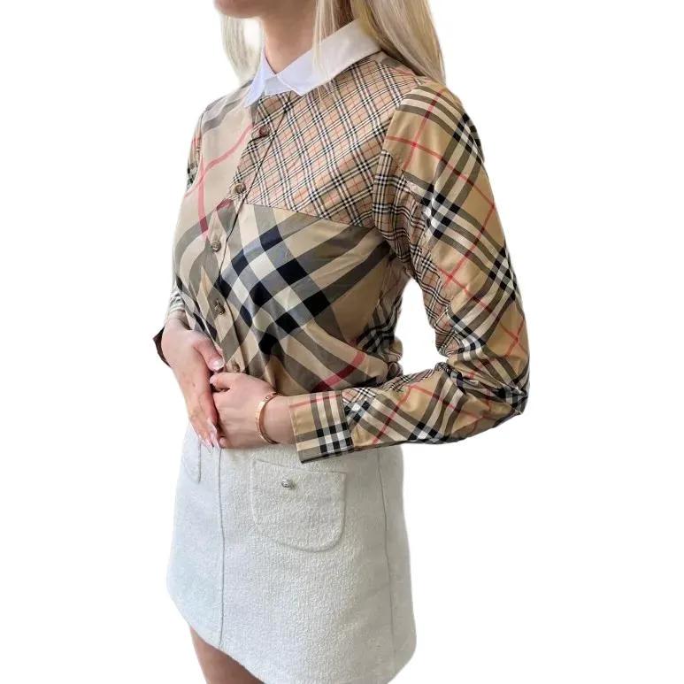 Burberry Shirt SS22 Light Brown Kids' (Unisex) Casual Shirts 80538641