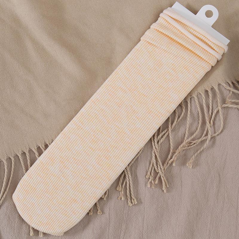 Ladies Autumn and Winter Thick New Products Pure Color Retro Sweat Absorbing Breathable Long Tube Pile Pile Cotton Socks
