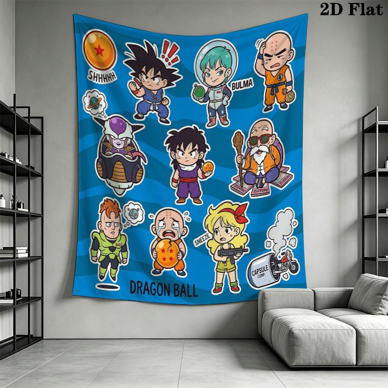 Dragon Ball Wall Tapestry Aesthetic Wall Hanging Printed Fabric Blanket Decorative Tapestries For Bedroom Living Room Home Decor