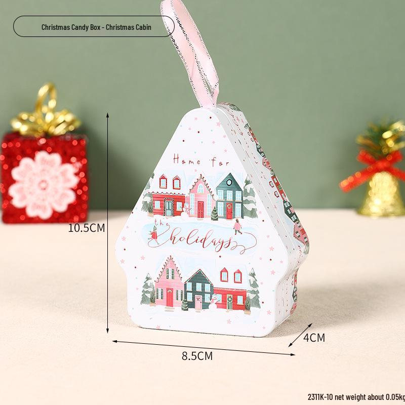 Christmas Gingerbread Man & Santa Claus Tin Cookie and Candy Storage Box