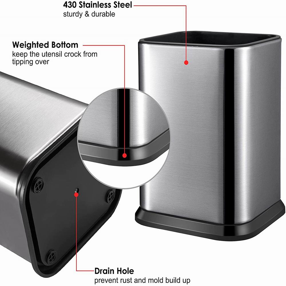 Kitchen Organizer Kitchen Utensil Holder for countertop Large Cooking Utensil Storage Organizer for Spatula Spoon Utensil Crock