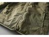 Men's Retro Military-Style V-Neck Cotton Padded Jacket - Autumn/Winter Outdoor Workwear Trend