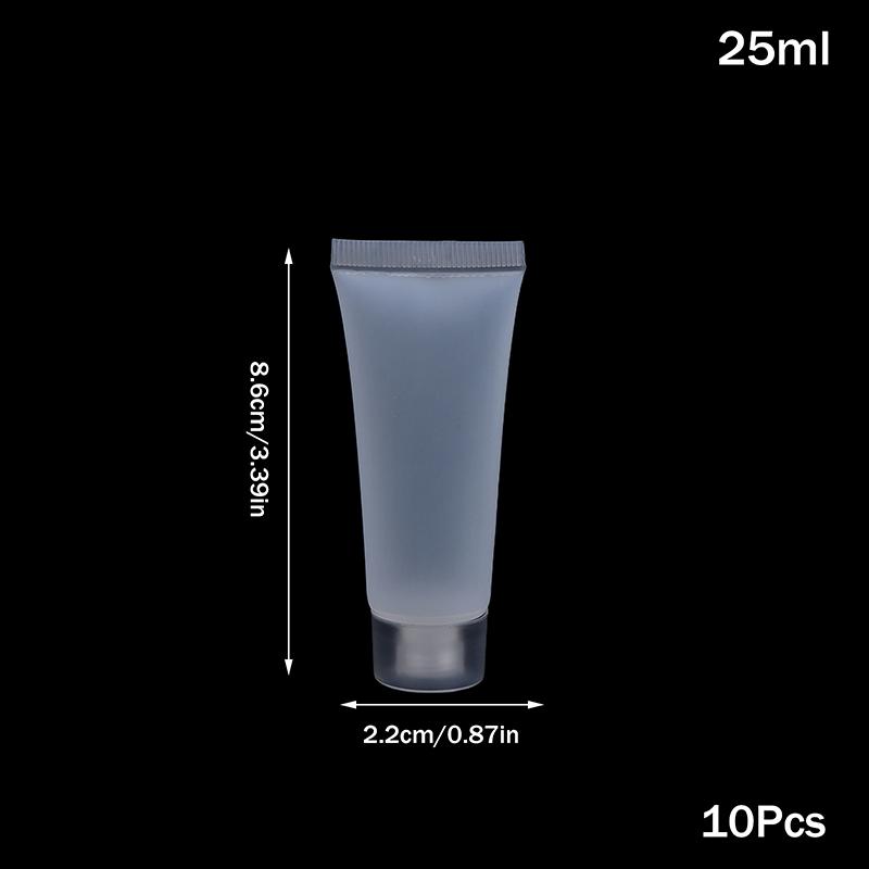 10Pcs Squeeze Lotion Container Refillable Bottle Travel Pack Empty Matte Clear Tube Cosmetic Cream Lotion Shampoo Bath Dispenser