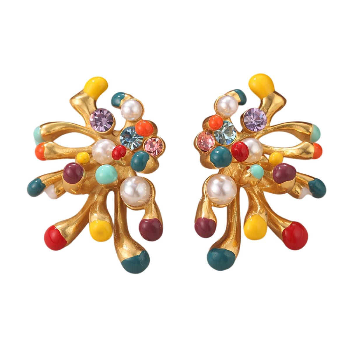 

Модные Изысканные Серьги с Цветными Пестиками Цветов Женские Аксессуары Подарок на Свидание Вечеринку