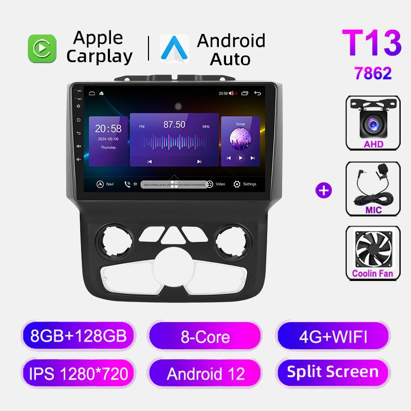 9"  Touch Screen Android Radio For Dodge Ram 1500 2500 3500 (2013-2019) HeadUnit Stereo GPS Navigation Wireless Carplay WiFi 4G