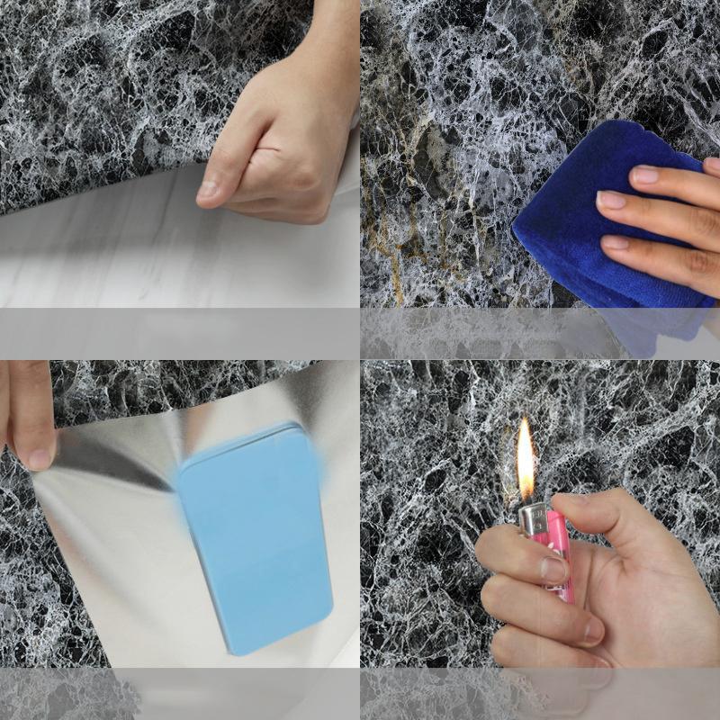 Îngroșați PVC Marmură DIY Auto-adeziv Tapet Renovare Mobilier Autocolante Bucătărie Film Decorativ Impermeabil
