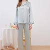 Women's 100% Mulberry Silk Pajama Set - 19 Momme, Long Sleeve, Long Pants, Plus Size, Autumn/Summer.