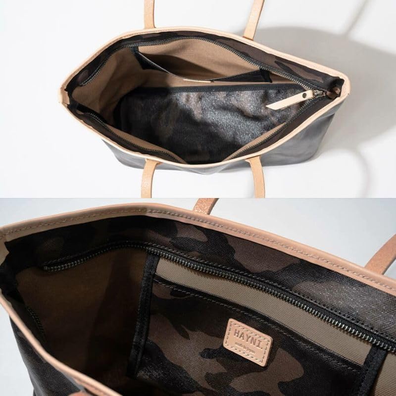 Utka L size tote tanned PVC water commuting to work or adult camouflage [Heini] bag, leather, camouflage, A4, repellent, lightweight, ladies, school,