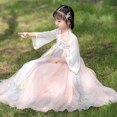 Hanfu Girl Chinese Style Cloth Summer Dress Antique Tang Suit Super Fairy Costume Dress Little Girl Mermaid Princess Skirt Undergarment