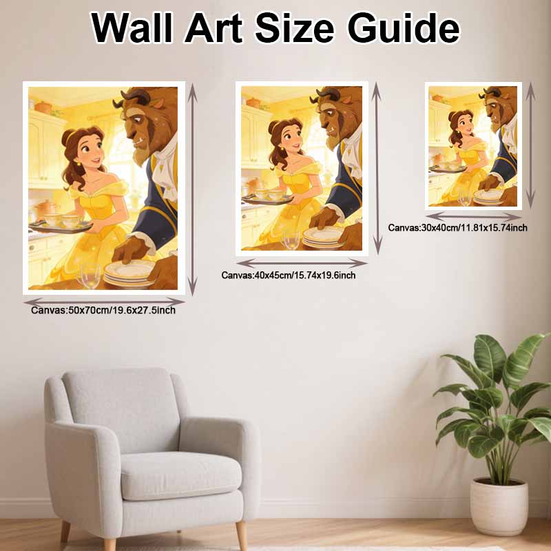 Disney Beauty and the Beast Diamond Painting Art Kit Handmade DIY 5D Home Decor Gift