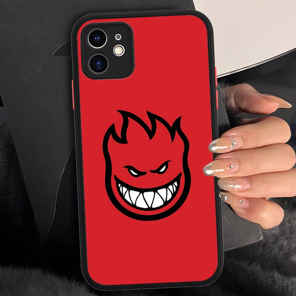 Fashion S-Spitfire Skateboard Phone Case For IPhone 16 15 14 11 12 13 Pro Max Plus 12 XS Max Back Cover Matte Case