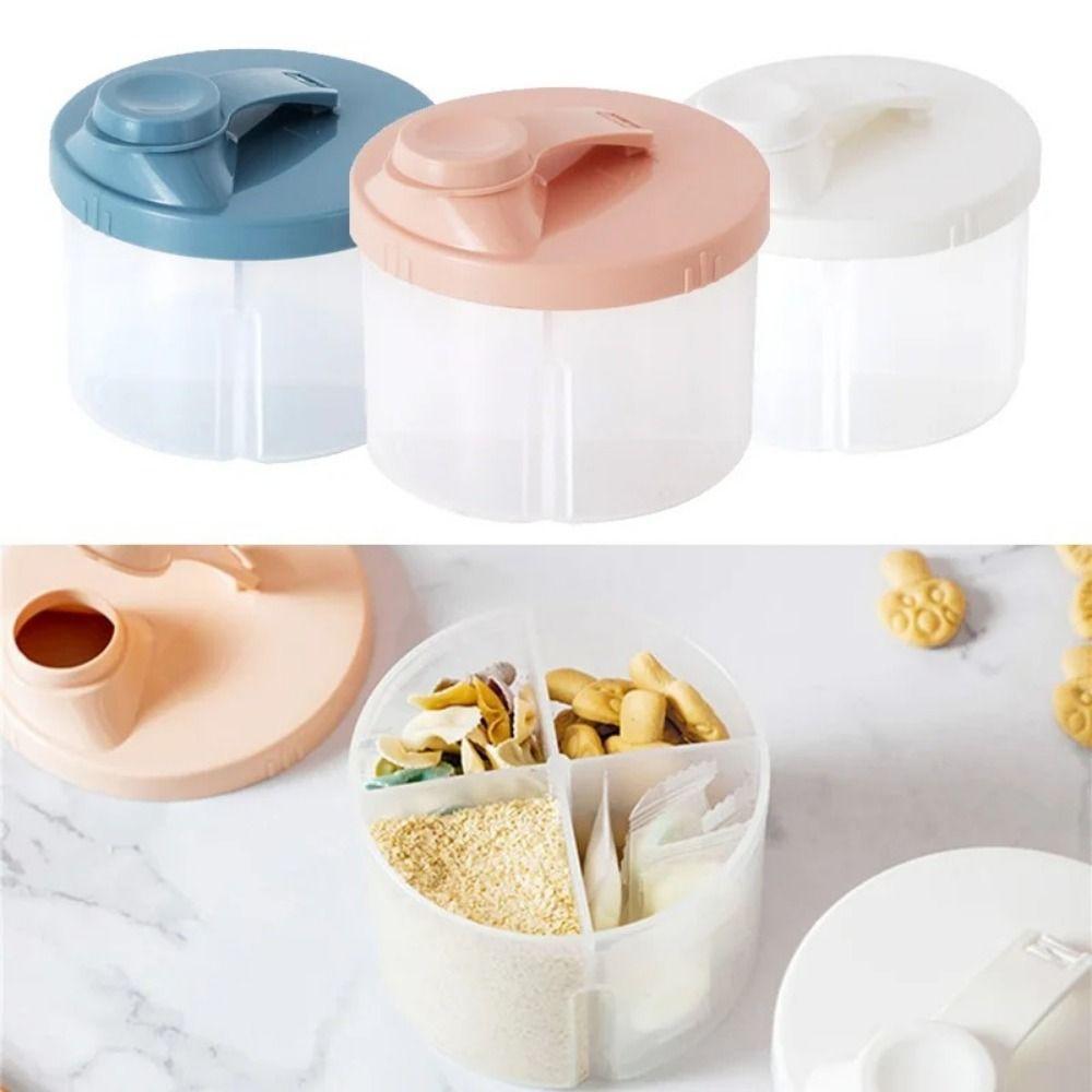 Portable Infant Milk Powder Box 4 Grids Newborn Milk Powder Container  Outdoor