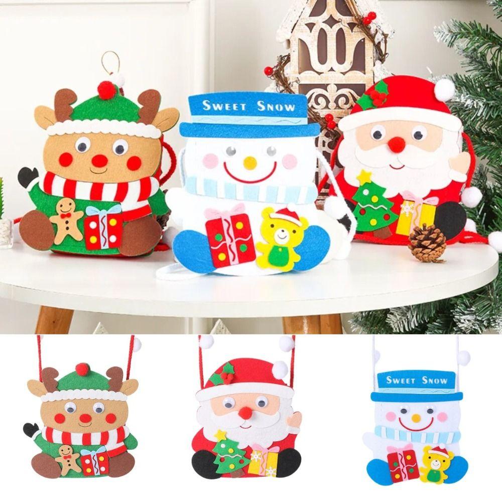 

Merry Christmas Christmas Crossbody Bag Handbag DIY Material Bag Christmas Gift
