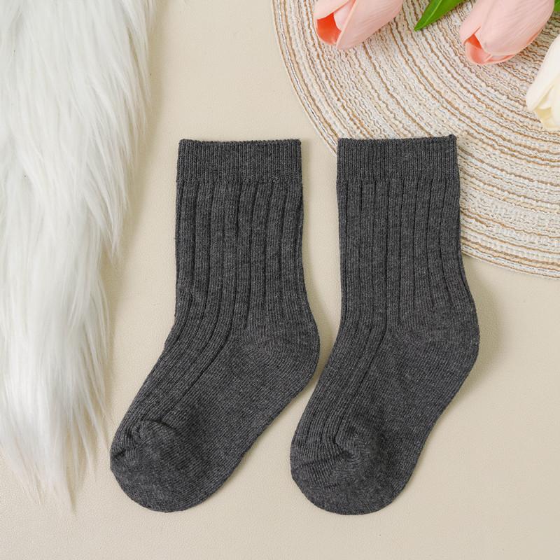 Baby Boys Girls Socks Breathable Toddlers Kids Short Socks Solid Soft Cotton Stripe Infant Princess Cute Socks For 0-8Years