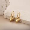 Stainless Steel Chic Heart Huggie Hoop Earrings Charm Gold Color Tarnish Free Trendy Fashion Jewelry Accessories for Women Girls