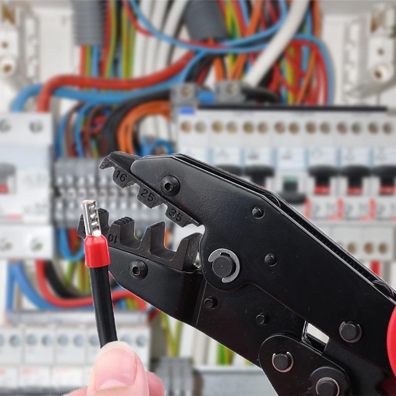 Electrician's Tubular/Pin Terminal Crimping Pliers (6-35mm²) - YF-35WF