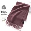 Sciarpa 32x180cm 100% Lana Merino, Coperta Invernale Spessa con Nappe, Sciarpa da Collo Calda e Accogliente, Accessorio Autunno Inverno da Donna