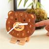 Elegant Solid Wood Clock Small Size and Cartoon Designing For Quiet Home Decoration Quiet Mechanism