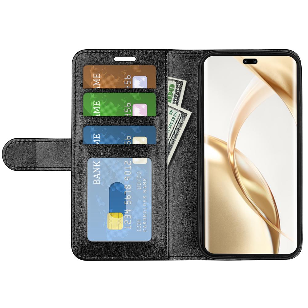 

For Honor 200 Pro 5G Wallet Phone Case Leather Flip Cover Crazy Horse Texture Brown