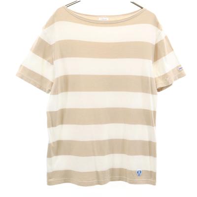 Made In Japan Border Pattern Short Sleeve Boat Neck Basque Shirt Men's Used